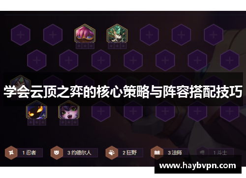 学会云顶之弈的核心策略与阵容搭配技巧