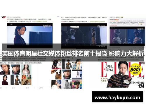 美国体育明星社交媒体粉丝排名前十揭晓 影响力大解析